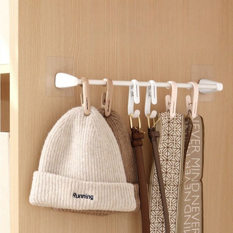 10-Pack Multi-Functional Hook Clips, Stackable Long-Tail Clips for Closets, for Kitchen and Bathroom—Pink - Image 4
