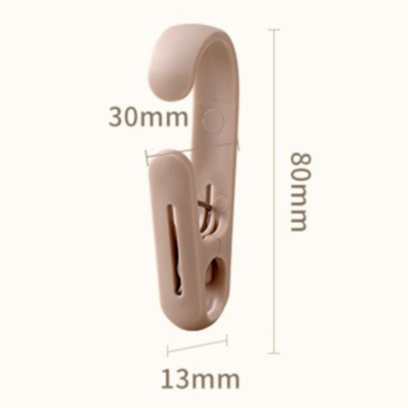 10-Pack Multi-Functional Hook Clips, Stackable Long-Tail Clips for Closets, for Kitchen and Bathroom—White - Image 7