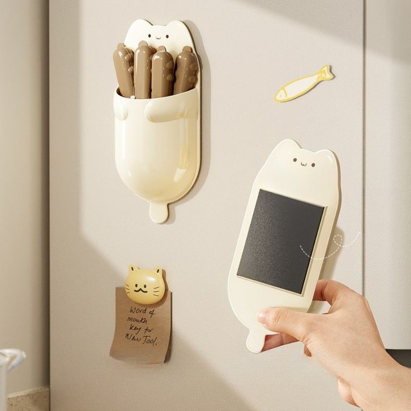 Cat Magnetic Storage Box Food Sealing Clips, Date Mark Snack Bag Sealer Clips—Brown - Image 5
