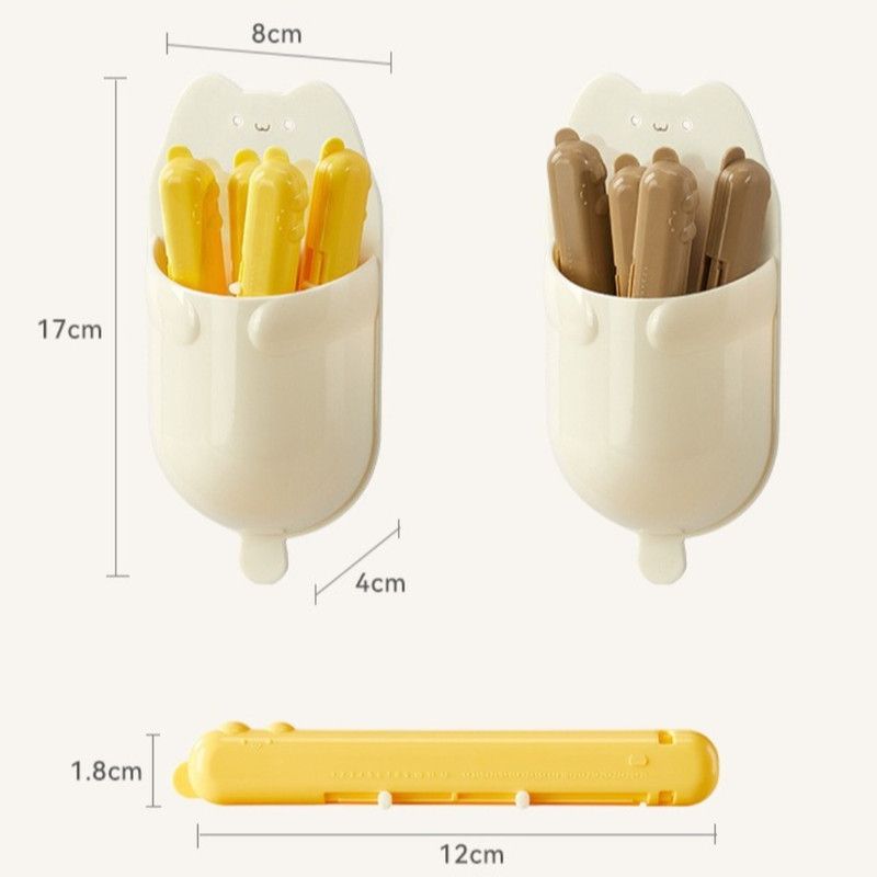 Cat Magnetic Storage Box Food Sealing Clips, Date Mark Snack Bag Sealer Clips—Brown - Image 7