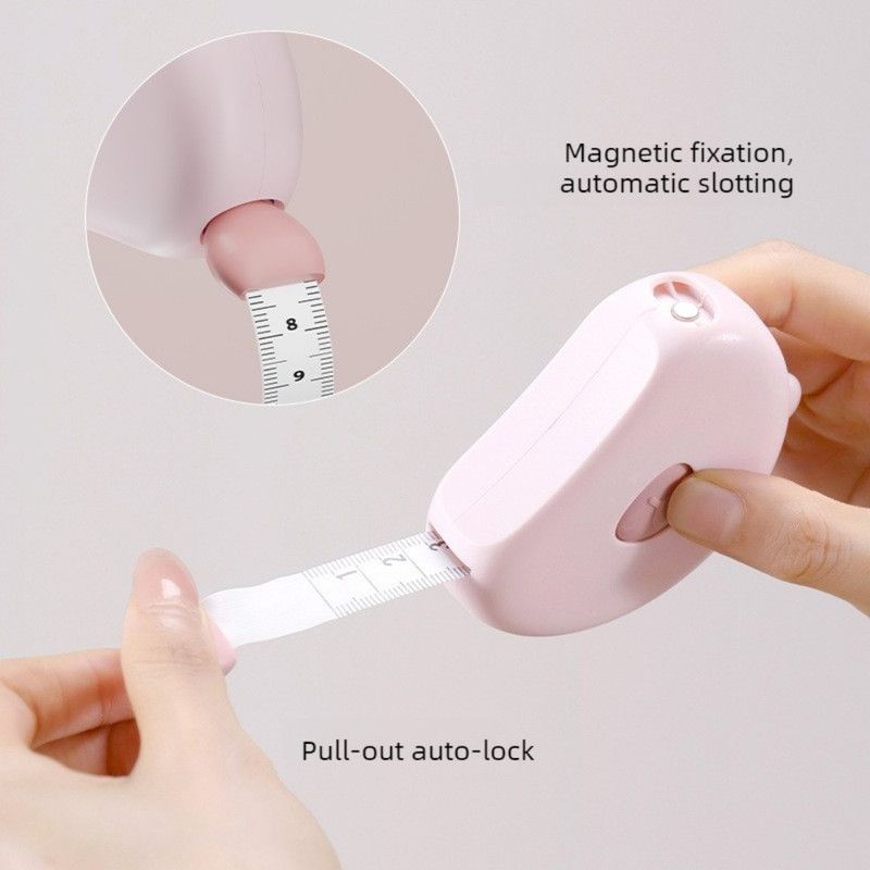 Bear Magnetic Retractable Tape Measure, Portable Body Measuring Ruler for Bust, Waist, and Hips—Brown - Image 2