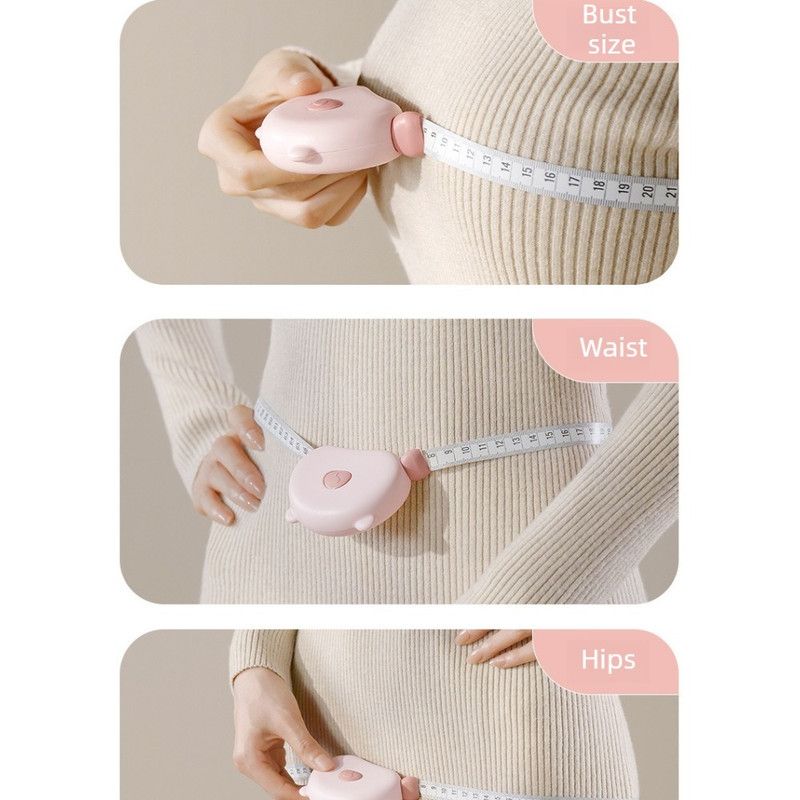 Bear Magnetic Retractable Tape Measure, Portable Body Measuring Ruler for Bust, Waist, and Hips—Brown - Image 5
