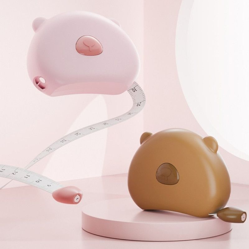 Bear Magnetic Retractable Tape Measure, Portable Body Measuring Ruler for Bust, Waist, and Hips—Pink - Image 7