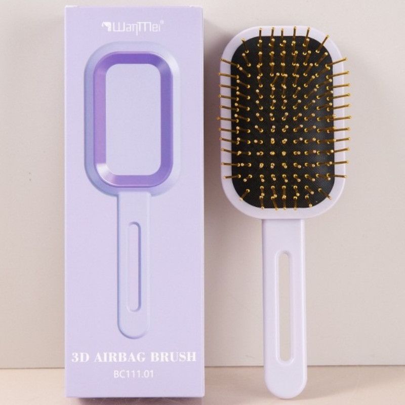 3D Air Cushion Hair Brush, Multi-function Scalp Massage Detangler Comb for Home Hair Styling—Light Purple - Image 1