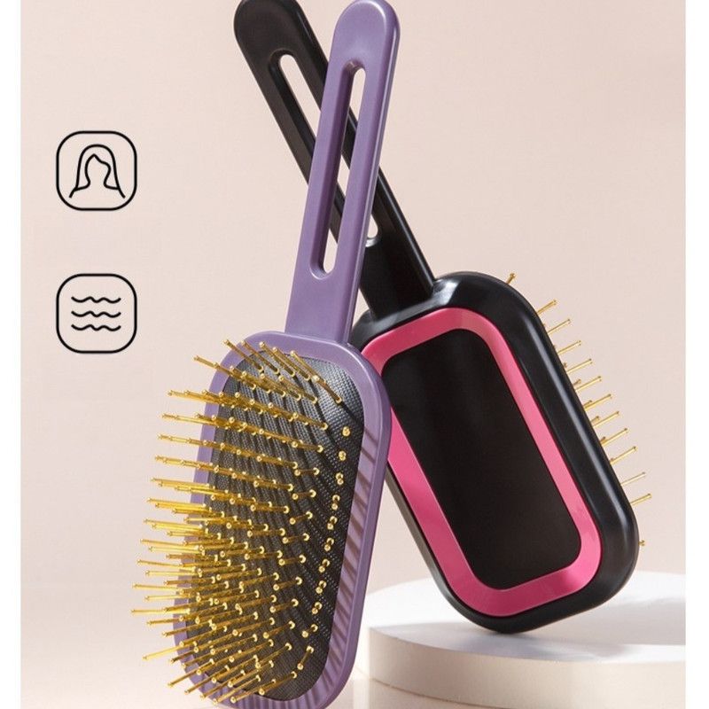 3D Air Cushion Hair Brush, Multi-function Scalp Massage Detangler Comb for Home Hair Styling—Light Purple - Image 5