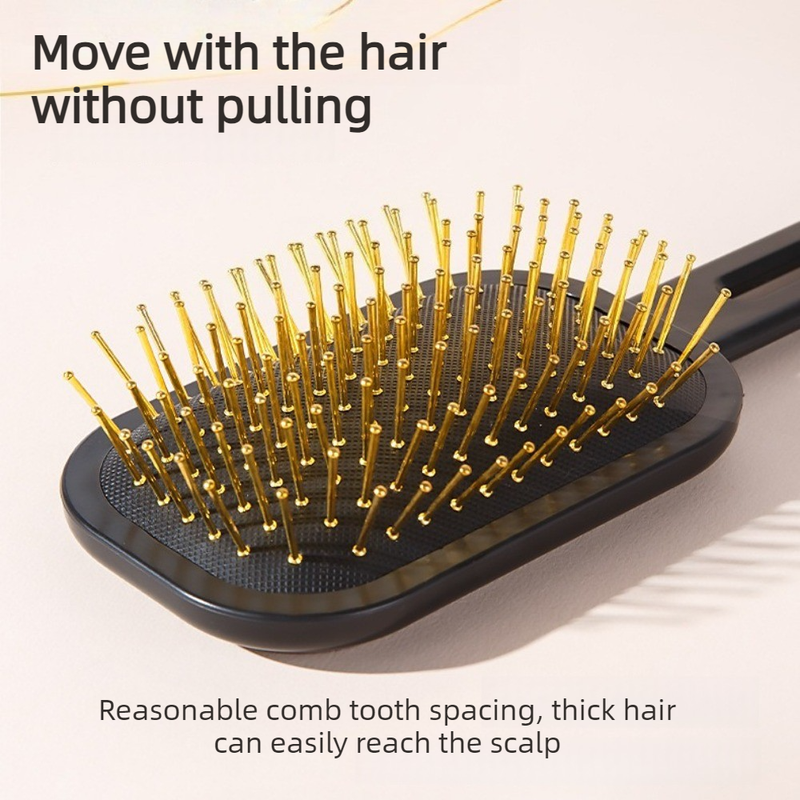 3D Air Cushion Hair Brush, Multi-function Scalp Massage Detangler Comb for Home Hair Styling—Dark Purple - Image 2