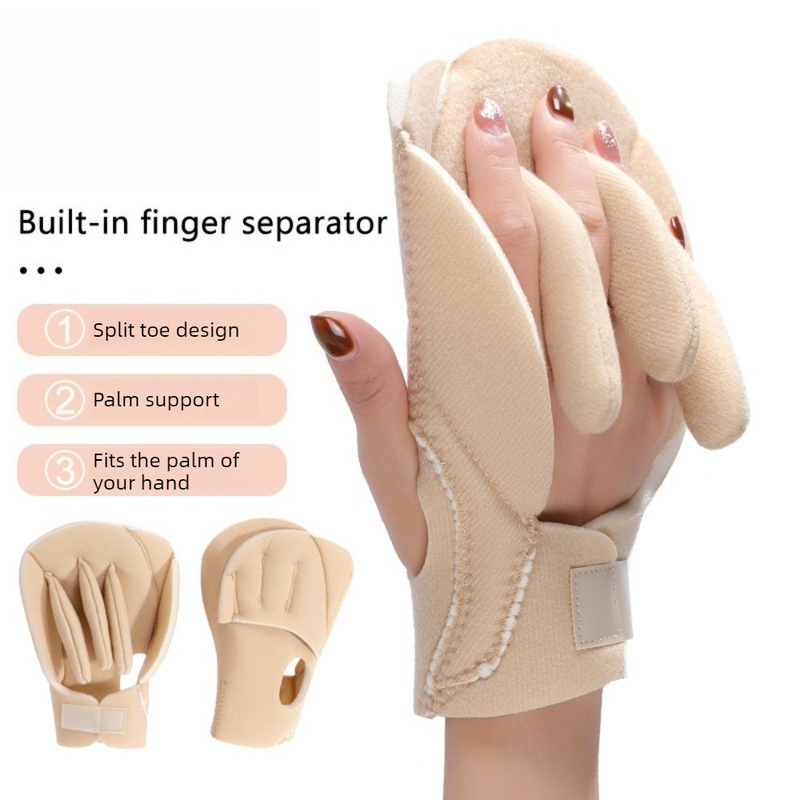 Finger Separator and Palm Support Pad, Adjustable Hook-and-Loop Hand Cushion for Fatigue Relief—Pack of 1 Pair - Image 2