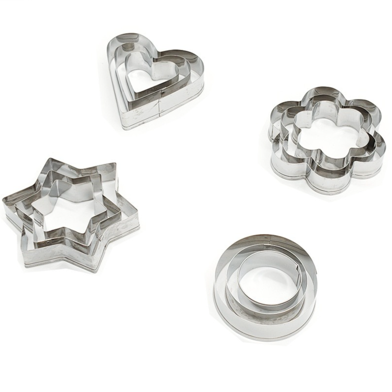 Stainless Steel Cookie Cutter Sets, DIY Press Baking Molds for Homemade Cookies & Pastries—12-Piece Star-Shaped Set - Image 3
