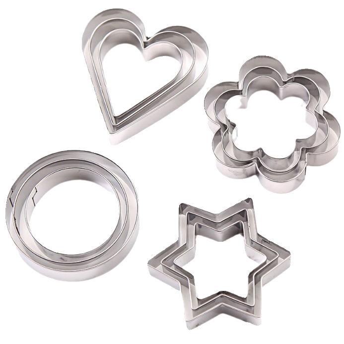 Stainless Steel Cookie Cutter Sets, DIY Press Baking Molds for Homemade Cookies & Pastries—12-Piece Star-Shaped Set - Image 4