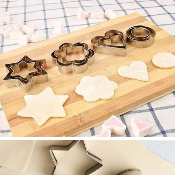 Stainless Steel Cookie Cutter Sets, DIY Press Baking Molds for Homemade Cookies & Pastries—12-Piece Star-Shaped Set - Image 5