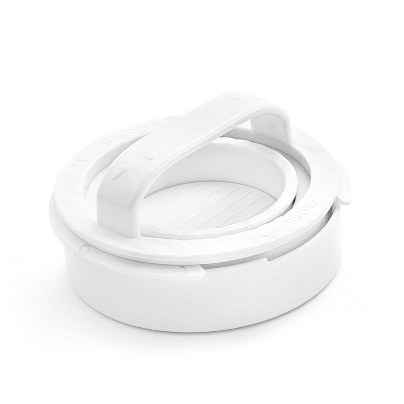 Detachable Hamburger Patty Press Mold, Homemade Beef Burger Maker DIY Kitchen Tool—White - Image 1