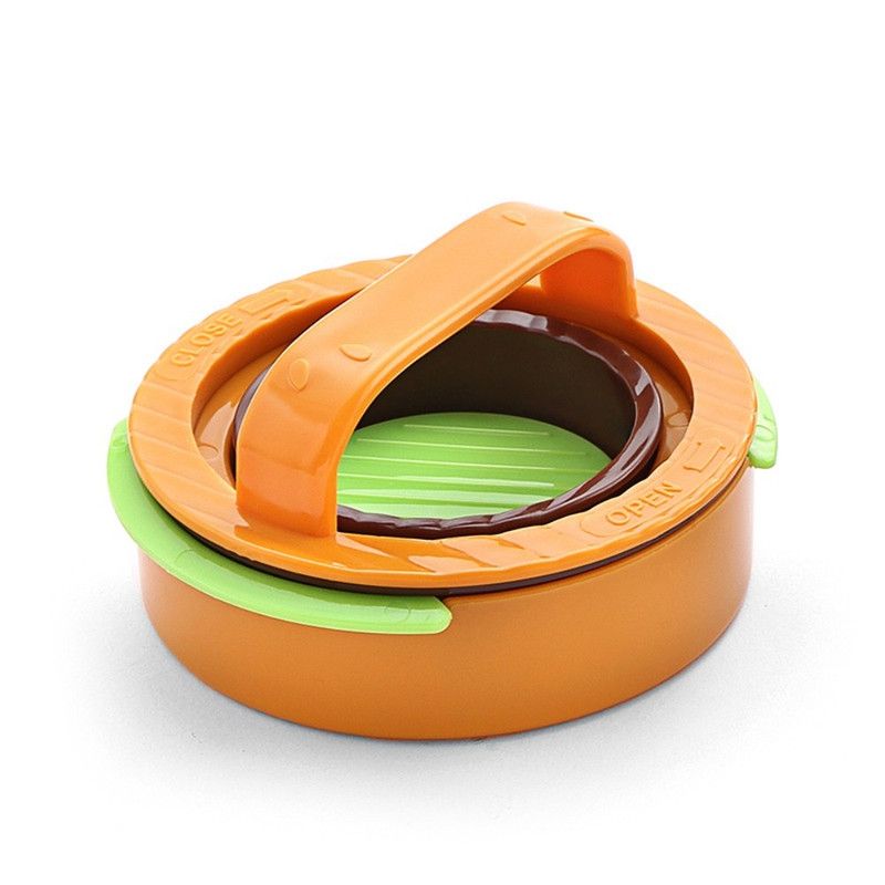 Detachable Hamburger Patty Press Mold, Homemade Beef Burger Maker DIY Kitchen Tool—Yellow - Image 1