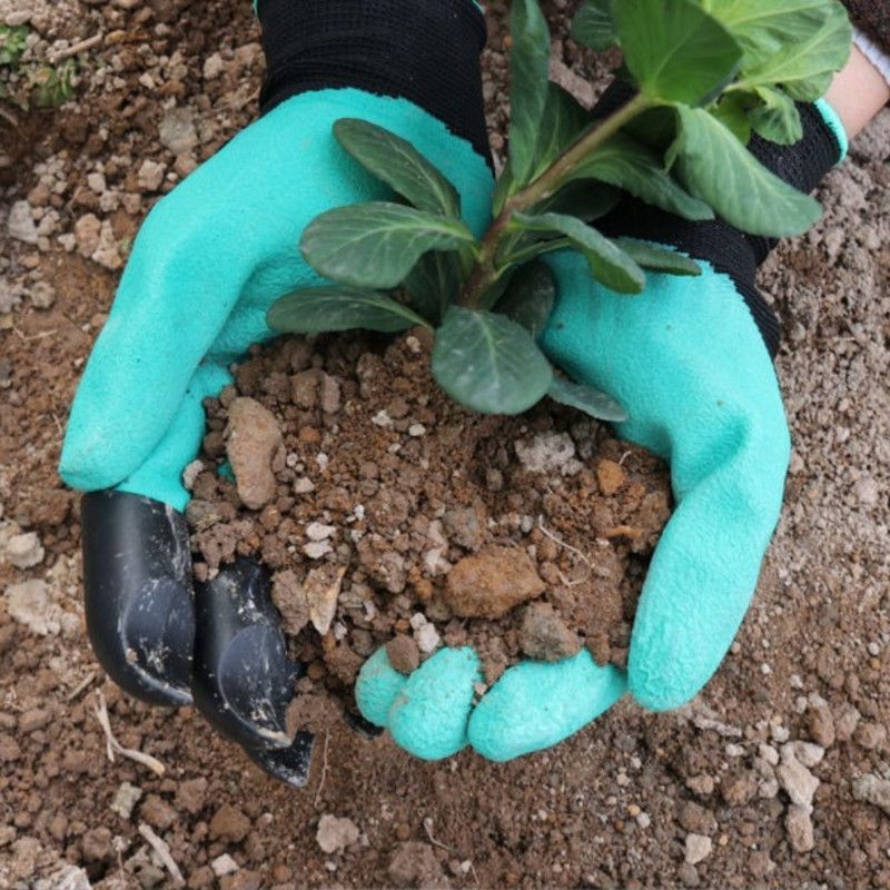 1 Pair of Garden Gloves with Claws, Non-Slip Protective Work Gloves for Planting, Digging, and Weeding—Green - Image 5