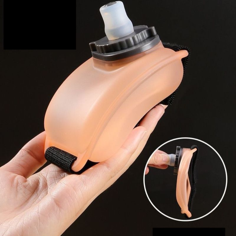 Silicone Wrist-Worn Sports Water Bottle, 200ml Portable Soft Water Cup for Cycling, Running, and Hiking—Pink - Image 3