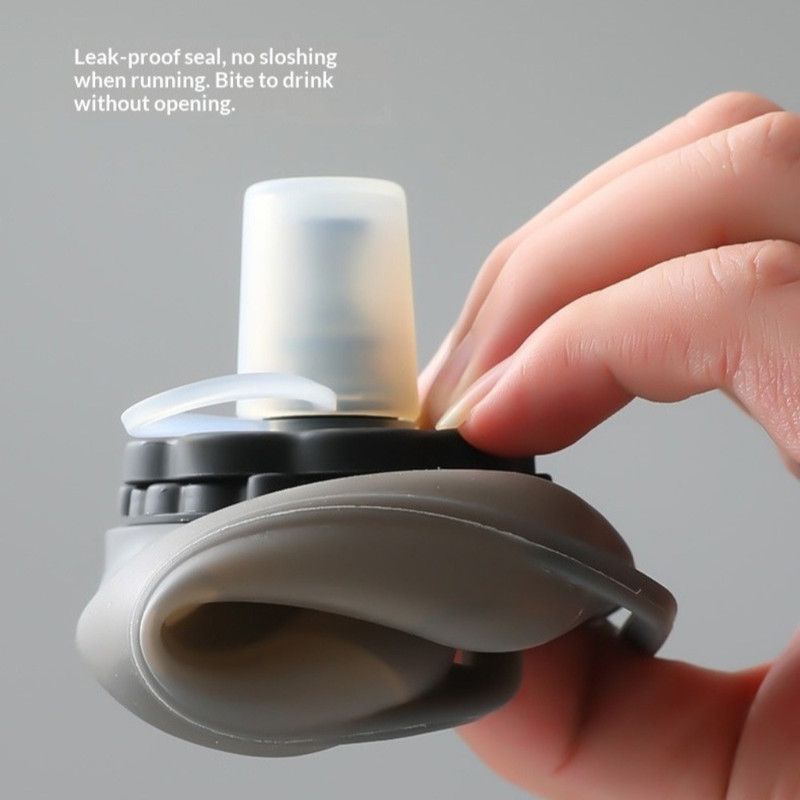 Silicone Wrist-Worn Sports Water Bottle, 200ml Portable Soft Water Cup for Cycling, Running, and Hiking—White - Image 5