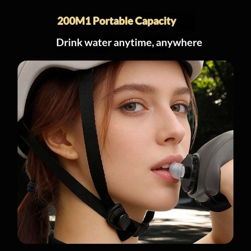 Silicone Wrist-Worn Sports Water Bottle, 200ml Portable Soft Water Cup for Cycling, Running, and Hiking—White - Image 7