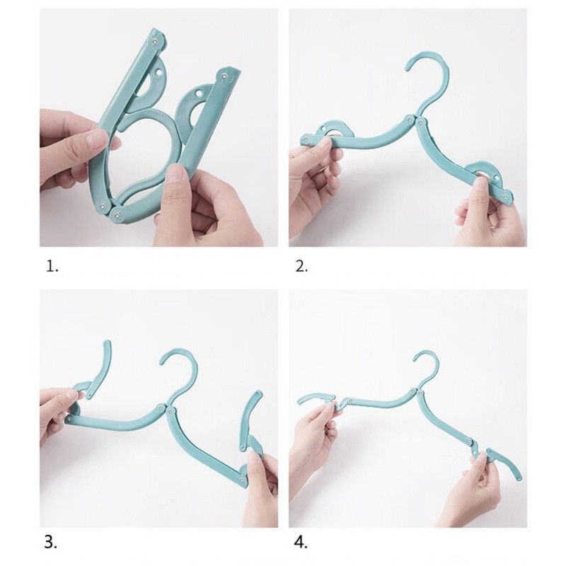 Portable Foldable Travel Clothes Hanger Set, Clothes Rack With Storage Bag For Business Trips and Home Use—Gray - Image 5