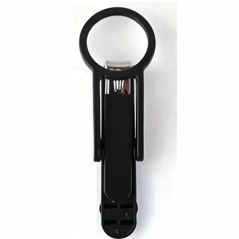 Magnifying Glass Nail Clippers for Seniors, Anti-Splash, Effortless Nail Cutter for Thick, Hard Nails—Black - Image 1