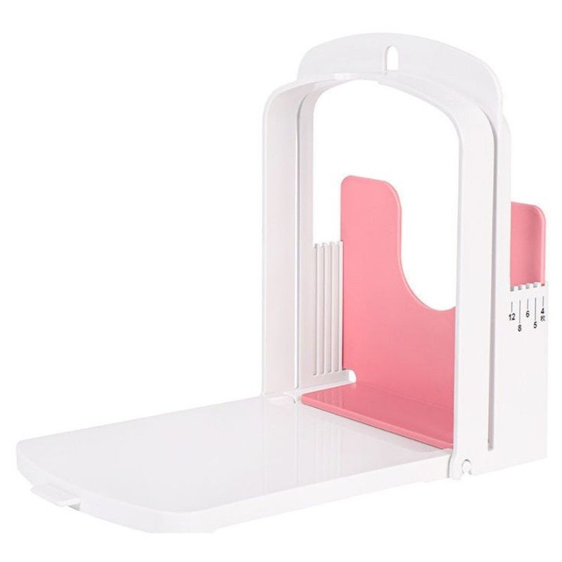 Adjustable-Thickness Bread Slicer, Toast Cutting Rack, DIY Baking Tool for Sandwiches—White - Image 1