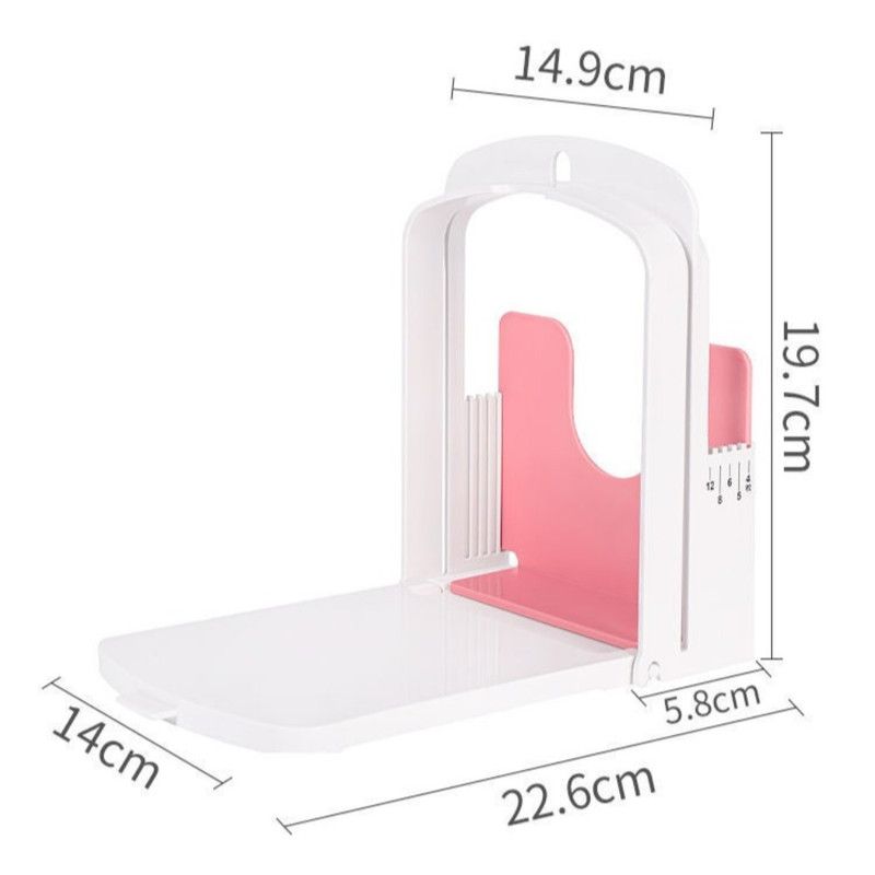 Adjustable-Thickness Bread Slicer, Toast Cutting Rack, DIY Baking Tool for Sandwiches—White - Image 8
