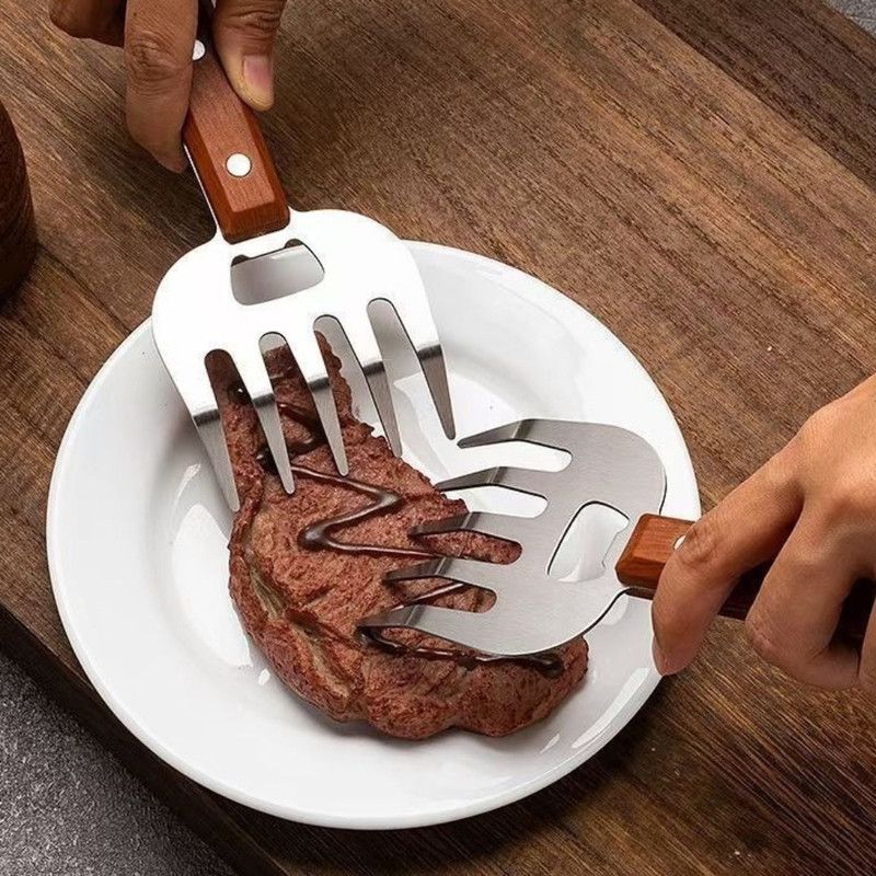 Stainless Steel Hand Guard, Multi-functional Kitchen Food Holder With Bottle Opener For Cutting & BBQ - Image 3