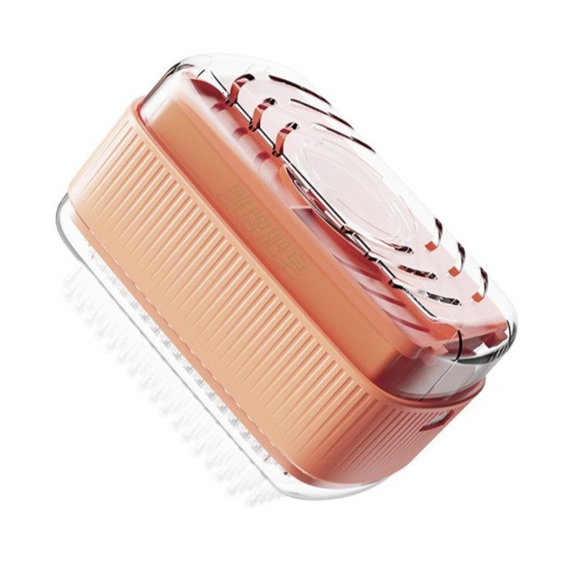 Multi-Function Soap Foaming Box with Roller, No-Rub Drain, Soap Storage Case, and Integrated Laundry Brush—Orange - Image 1