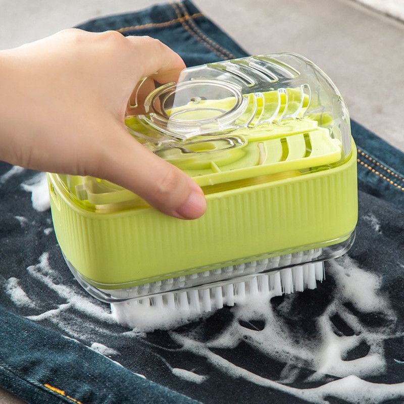 Multi-Function Soap Foaming Box with Roller, No-Rub Drain, Soap Storage Case, and Integrated Laundry Brush—Orange - Image 2