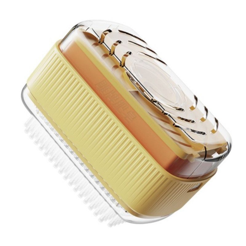Multi-Function Soap Foaming Box with Roller, No-Rub Drain, Soap Storage Case, and Integrated Laundry Brush—Yellow - Image 1