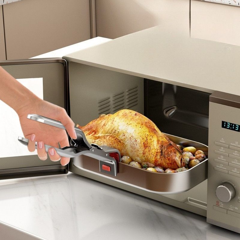 Stainless Steel Anti-scald Dish Clip, Multi-functional Heat Resistant Bowl Plate Gripper For Oven & Steaming - Image 3