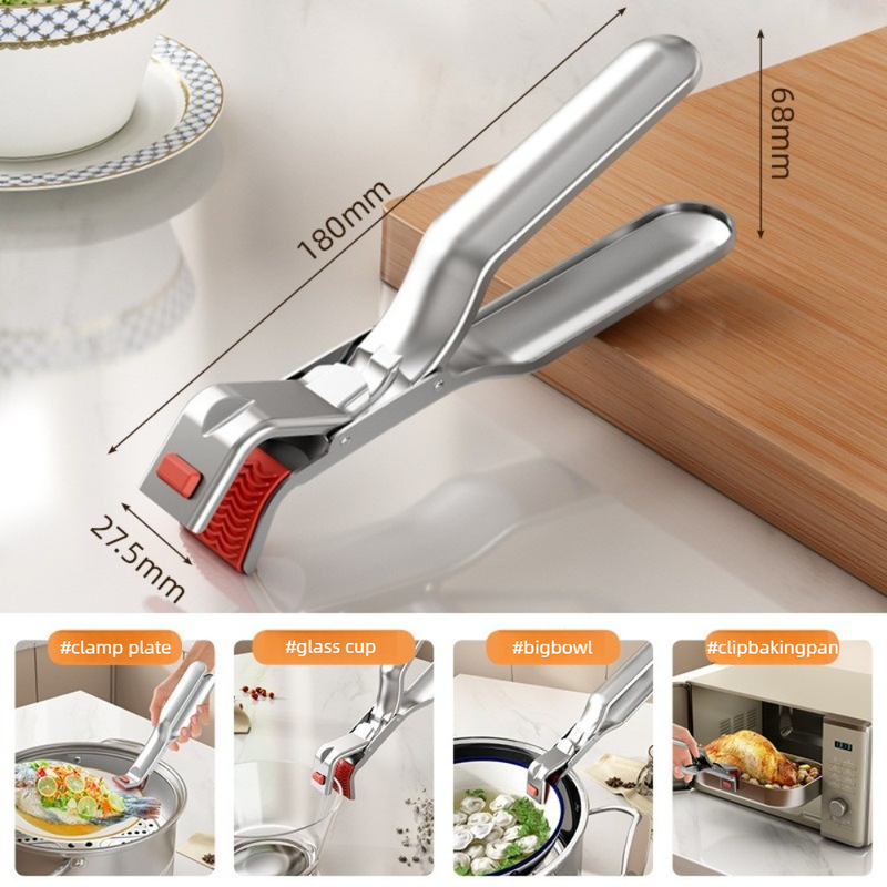 Stainless Steel Anti-scald Dish Clip, Multi-functional Heat Resistant Bowl Plate Gripper For Oven & Steaming - Image 7