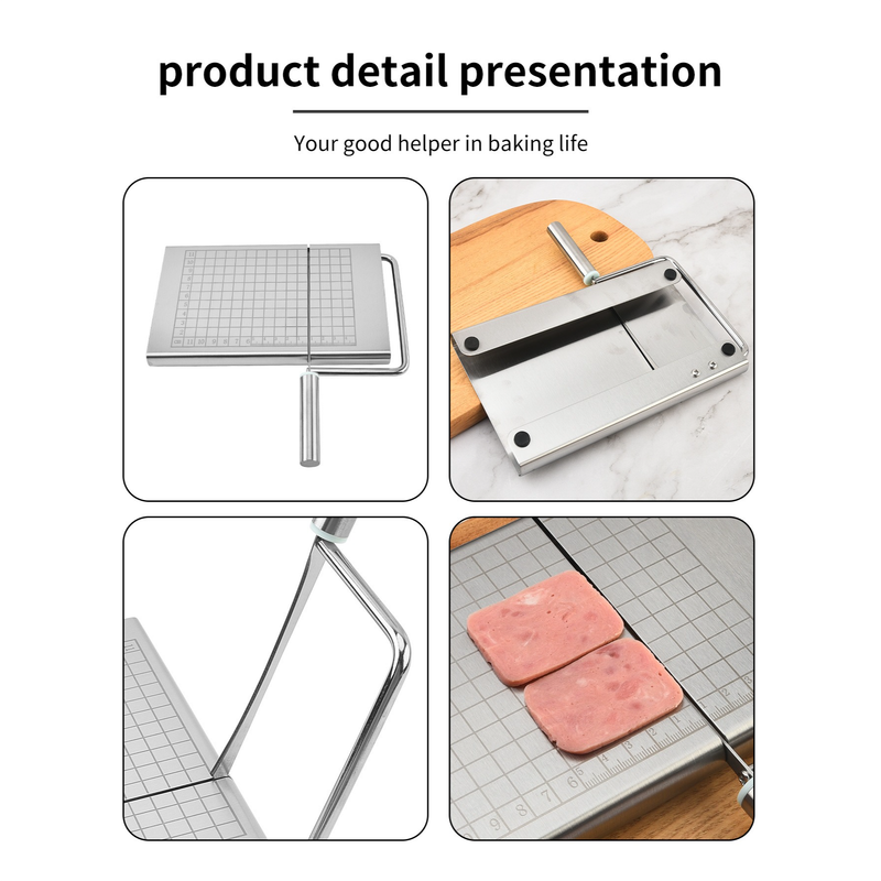 Stainless Steel Cheese Slicer, Kitchen Cutter For Butter Lunch Meat Fruit Baking Tool - Image 4