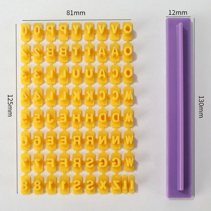 Movable Letter Number Cookie Stamp Mold Set, DIY Cake Baking Printing Tool - Image 5