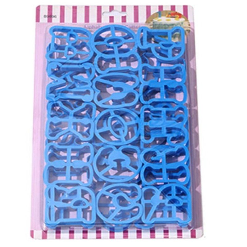 26 Pcs Large Vintage Alphabet Cookie Cutter Set, Plastic Fondant Cake Chocolate Baking Press Molds - Image 5