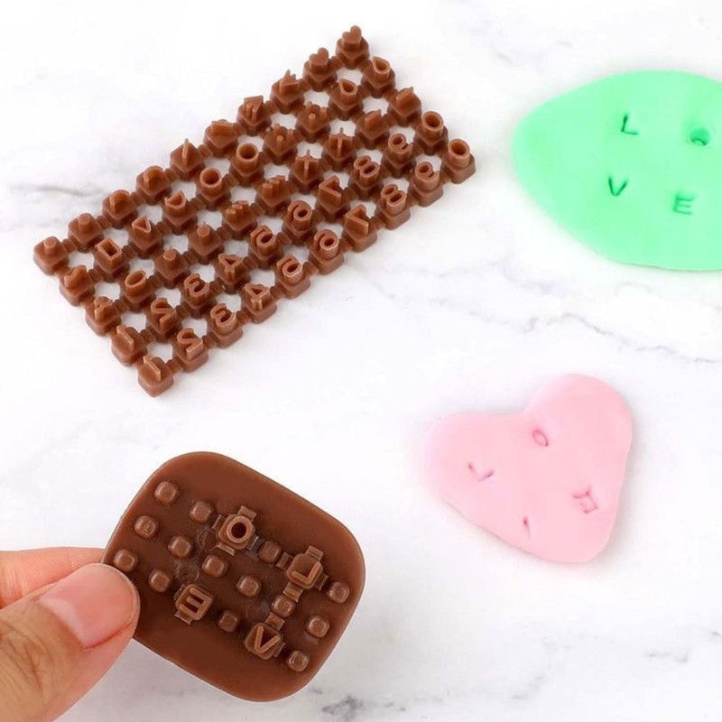 Cuttable Movable Letter Number Cookie Stamp Set, DIY Fondant Cake Chocolate Embossing Baking Tool - Image 2