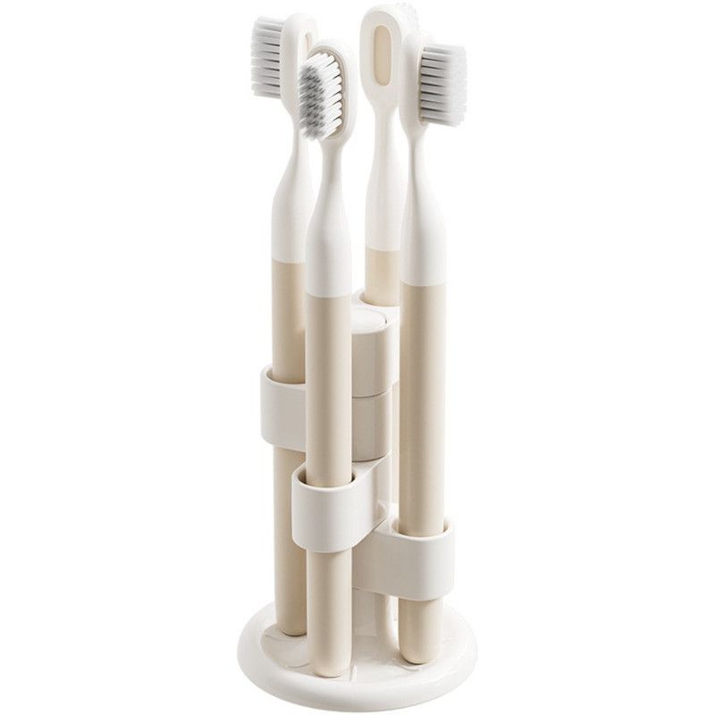 360° Rotatable Toothbrush Holder, Makeup Brush Holder, Anti-slip  Rack For Bathroom Vanity - Image 1