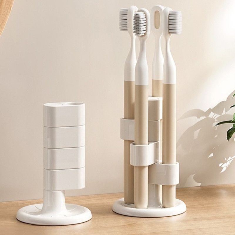 360° Rotatable Toothbrush Holder, Makeup Brush Holder, Anti-slip  Rack For Bathroom Vanity - Image 3