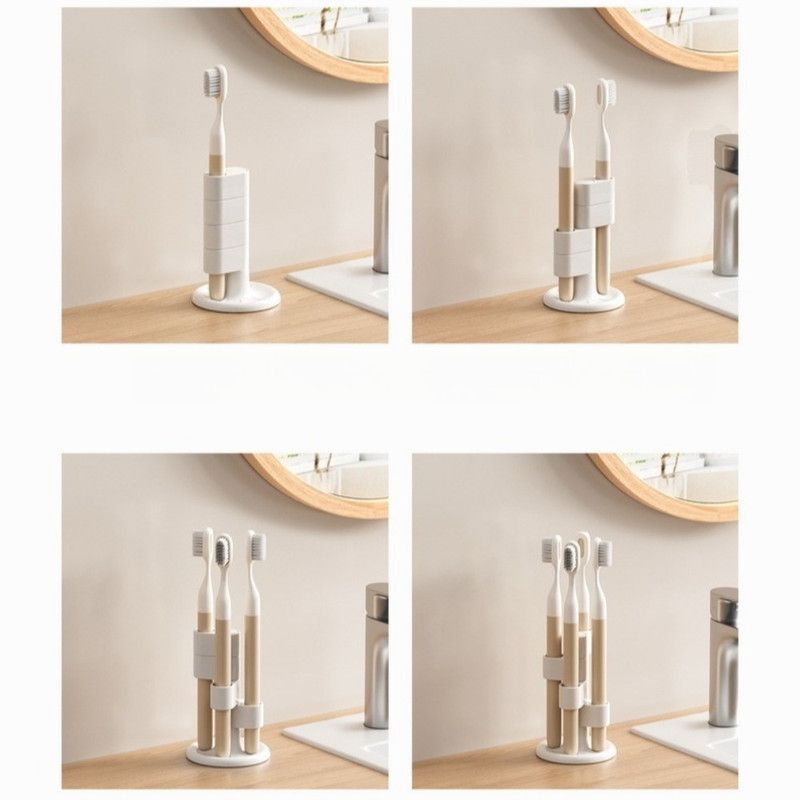 360° Rotatable Toothbrush Holder, Makeup Brush Holder, Anti-slip  Rack For Bathroom Vanity - Image 6