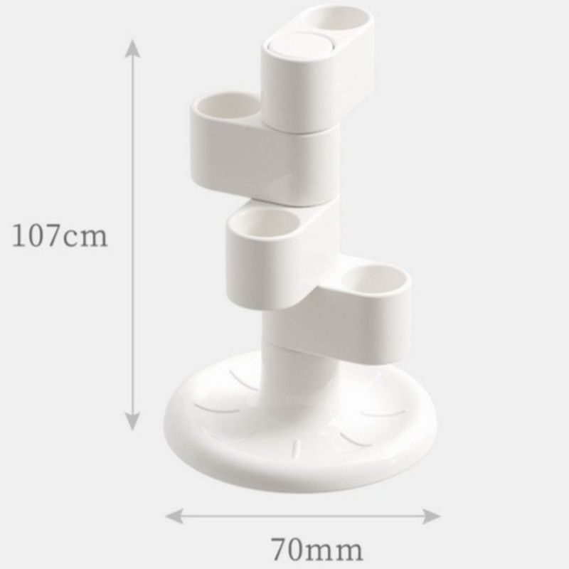 360° Rotatable Toothbrush Holder, Makeup Brush Holder, Anti-slip  Rack For Bathroom Vanity - Image 8