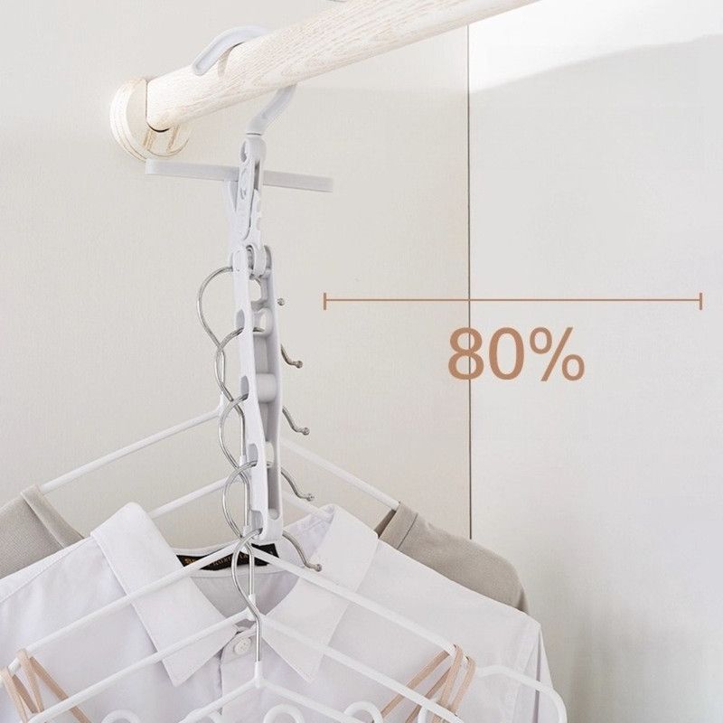 Portable Folding 5-hole Travel Clothes Hanger, Multi-purpose Clip-on Laundry Rack For Hotel Indoor Trip - Image 4