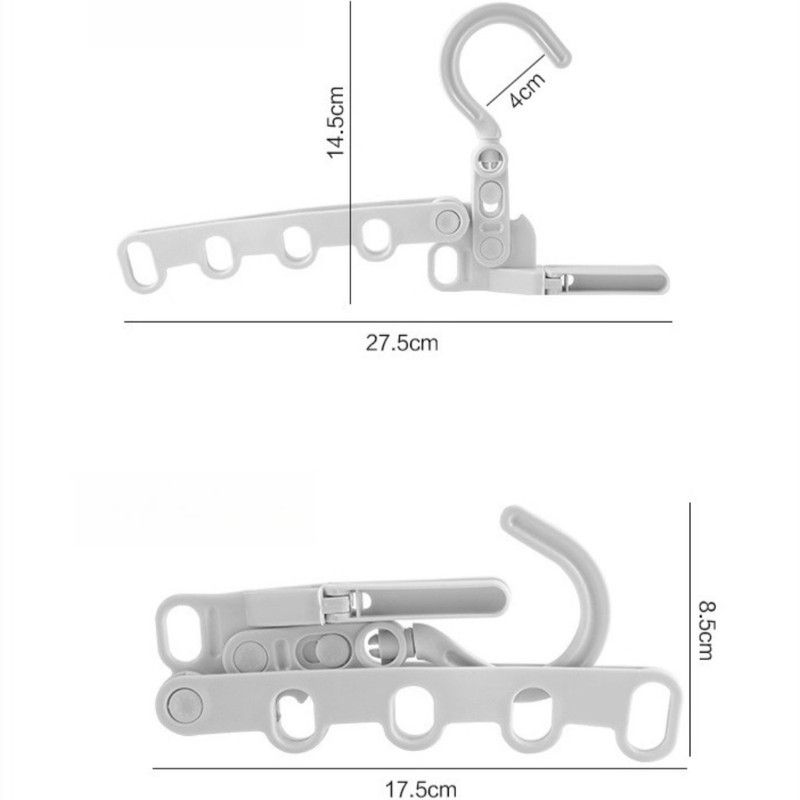Portable Folding 5-hole Travel Clothes Hanger, Multi-purpose Clip-on Laundry Rack For Hotel Indoor Trip - Image 7