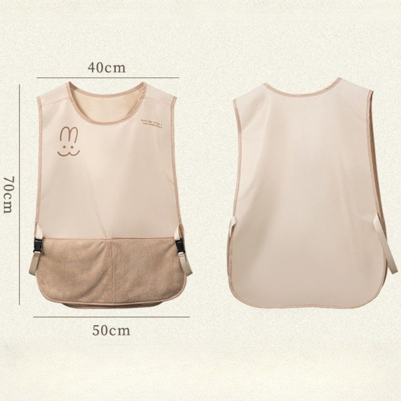 Sleeveless Vest-Style Waterproof and Oil-Resistant Apron, Washable Aprons for Home Kitchens—Pink - Image 7