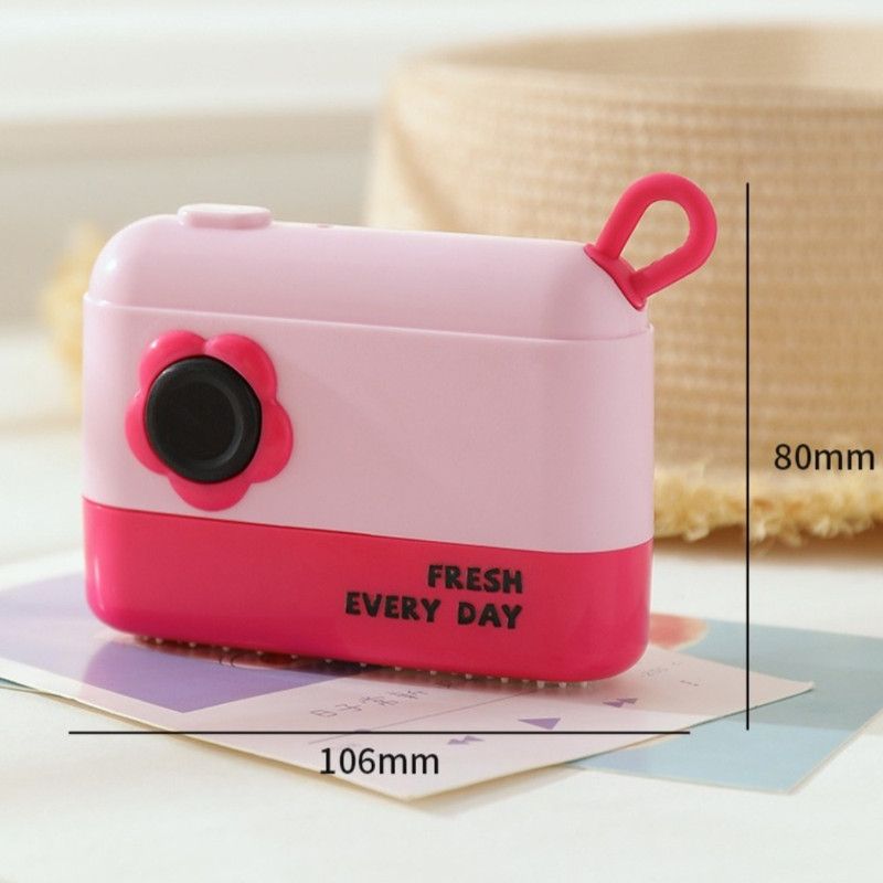 3-in-1 Camera-Shaped Washable Lint Roller, Reusable Portable Pet Hair Remover & Fabric Shaver Brush—Pink - Image 8