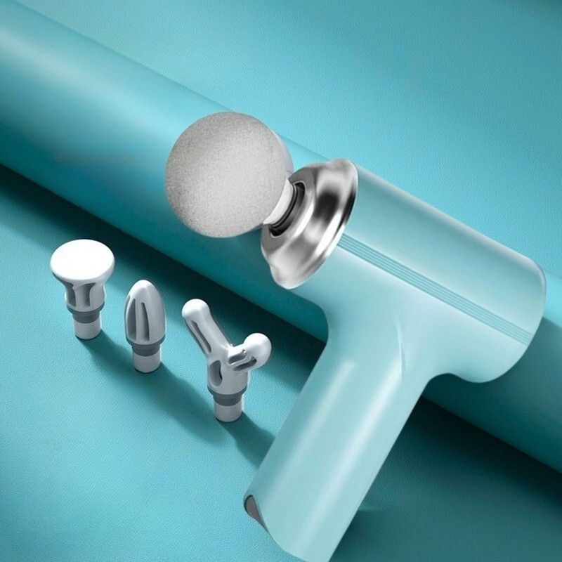 Mini Portable Fascia Gun, 6-Speed Deep Tissue Muscle Massager, Electric Massage Gun for Sports and Home Use—Blue - Image 1