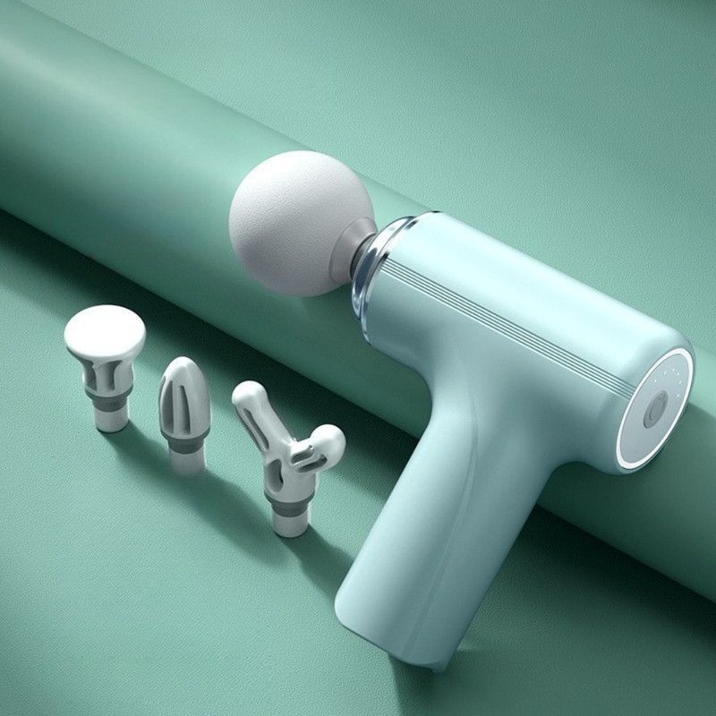 Mini Portable Fascia Gun, 6-Speed Deep Tissue Muscle Massager, Electric Massage Gun for Sports and Home Use—Green - Image 1