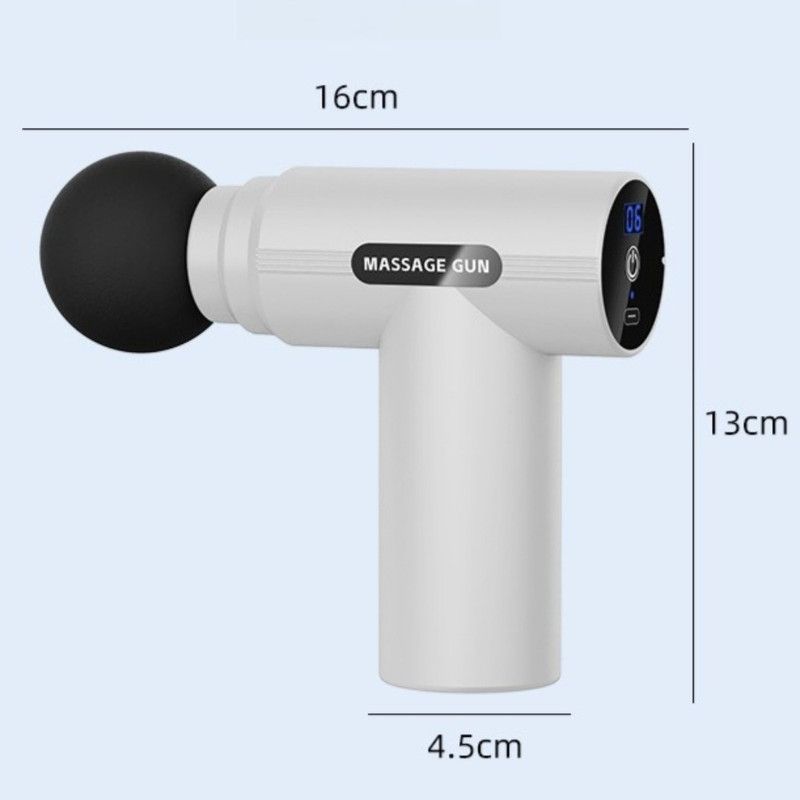 LED Digital Display 6-Speed Mini Fascia Gun, Rechargeable Portable Electric Muscle Massager for Fitness and Neck Relief—Black - Image 7