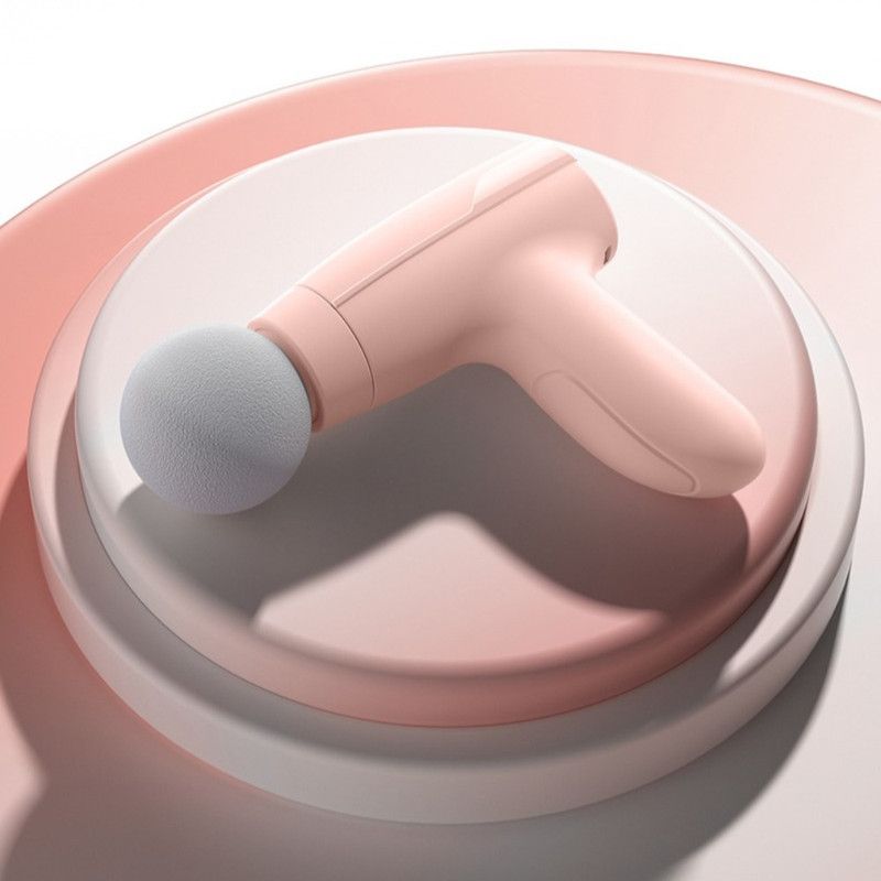 3-Speed Mini Portable Fascia Gun, USB-Rechargeable Low-Noise Muscle Massage Gun for Fitness and Home Use—Pink - Image 1