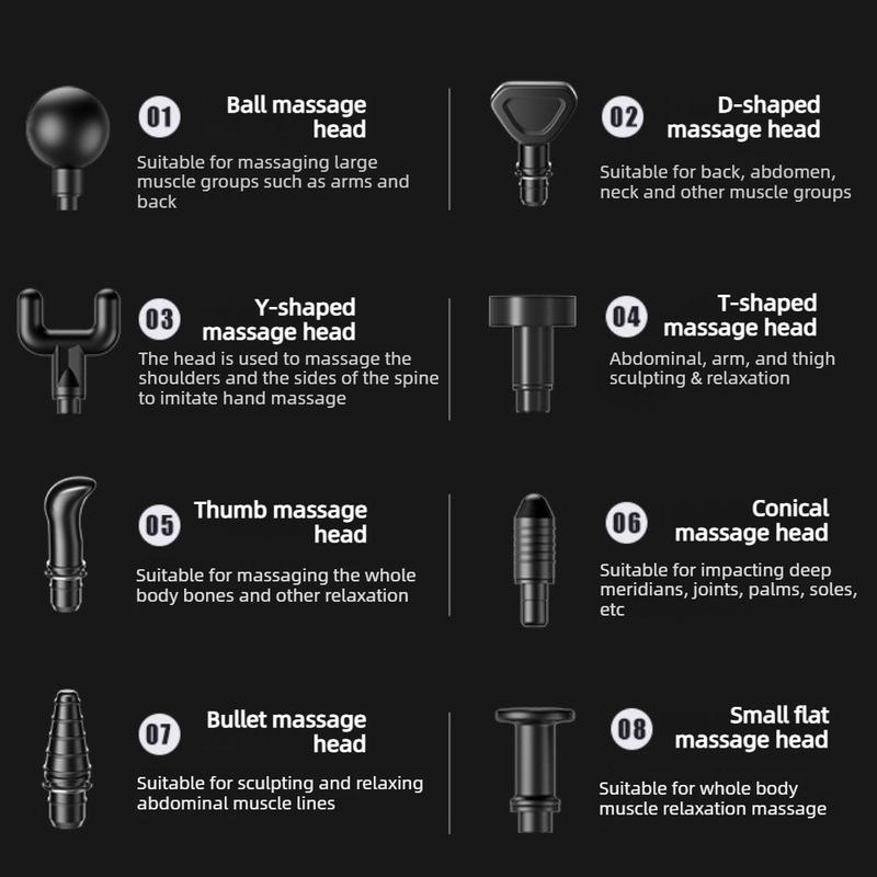 99-Speed Touchscreen Fascia Gun with 8 Massage Heads, Rechargeable Deep Tissue Muscle Massager—Green - Image 6