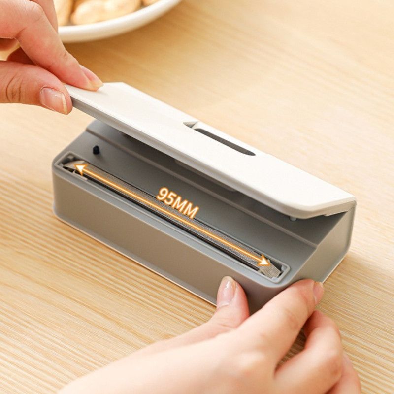 Magnetic Rechargeable Sealer, 6-Speed Adjustable Portable Press Sealing Machine for Snack and Coffee—Blue - Image 2