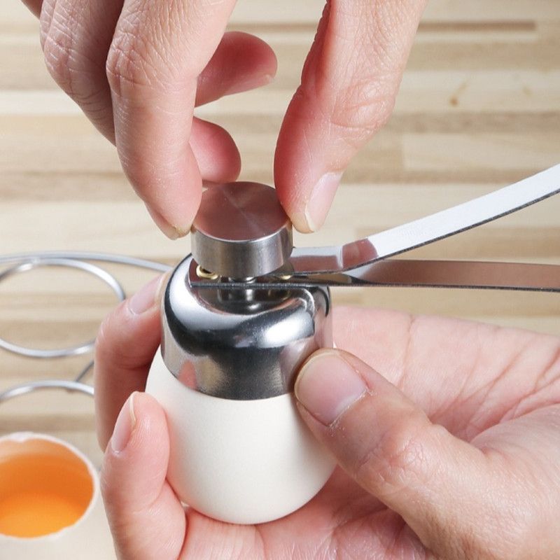 Food Grade Stainless Steel Egg Cutter, Manual Egg Shell Opener For Raw Egg Glutinous Rice Egg, Separator Tool - Image 3