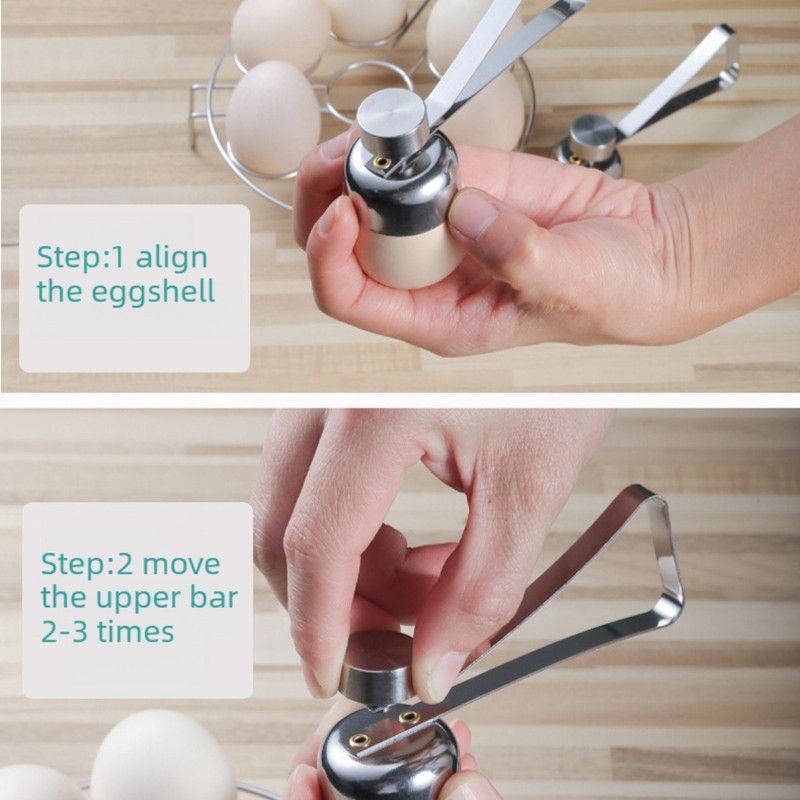 Food Grade Stainless Steel Egg Cutter, Manual Egg Shell Opener For Raw Egg Glutinous Rice Egg, Separator Tool - Image 4